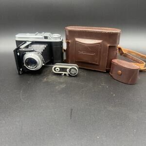 VOIGTLANDER Perkeo 1 Viewfinder Camera 120 film Vaskar 75mm W/ Prazisa Rangefind